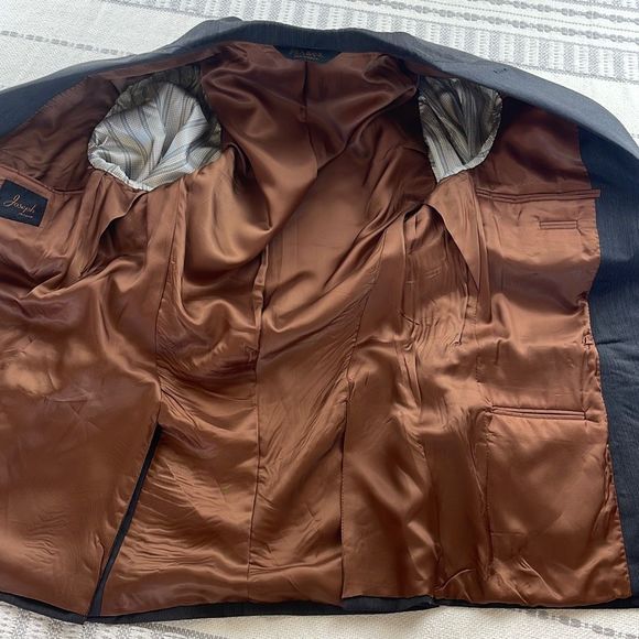 Jos A Bank Mens 3 Piece Suit Jacket Blazer Wool 38SH Pants 32SH Waistcoat Gray - Picture 5 of 16